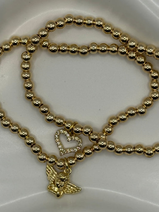 Angel and CZ Heart Set