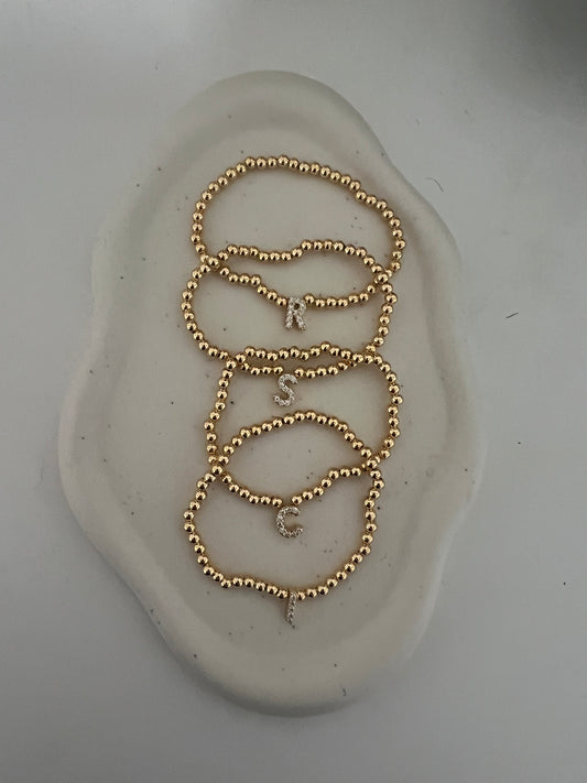 The Willow CZ Initial Bracelet