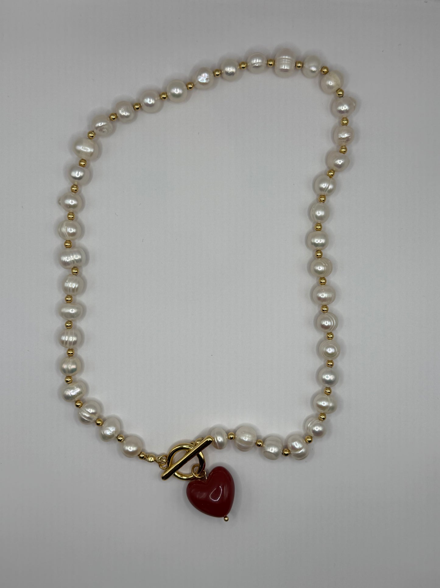 The Heart Pearl Drop Necklace