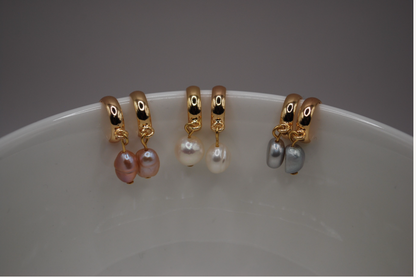 Freshwater Pearl Huggies