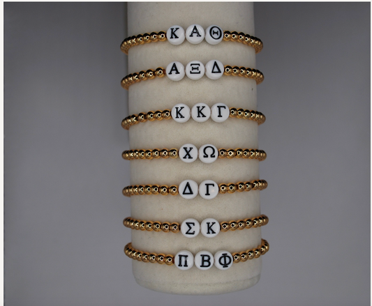 Greek Letter Sorority Bracelet
